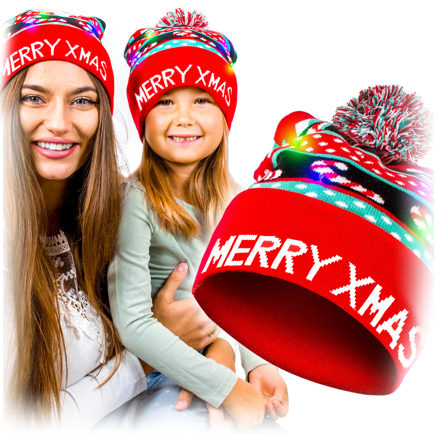 Capelli Di Natale Cappello Di Babbo Natale In Peluche Rosso Per Adulti - Caldo, Con Pompon Bianco, Adatto Per Feste E Decorazioni Peluche Babbo Natale