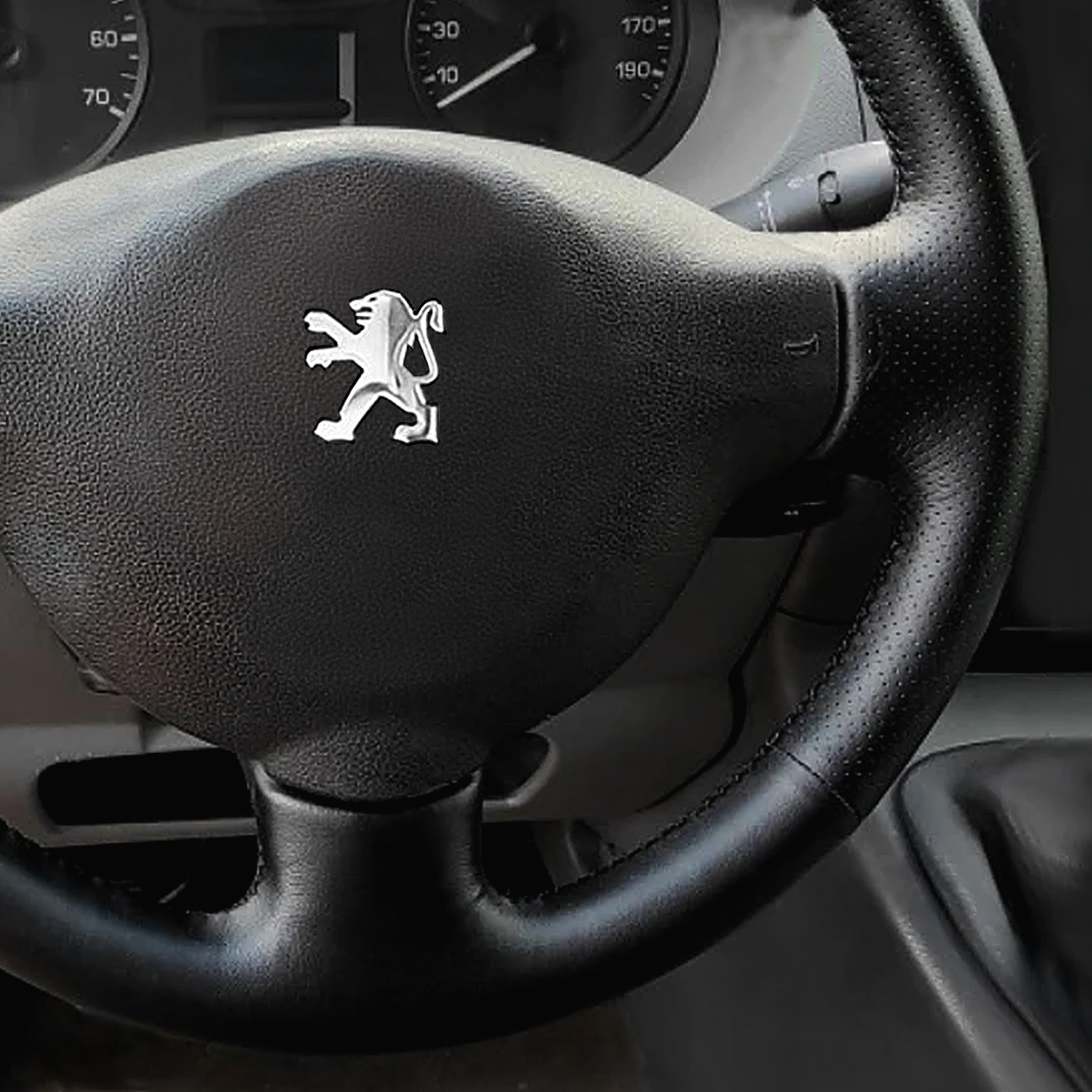 Housse De Volant En Faux Cuir Noir, Bricolage, Pour Peugeot 207