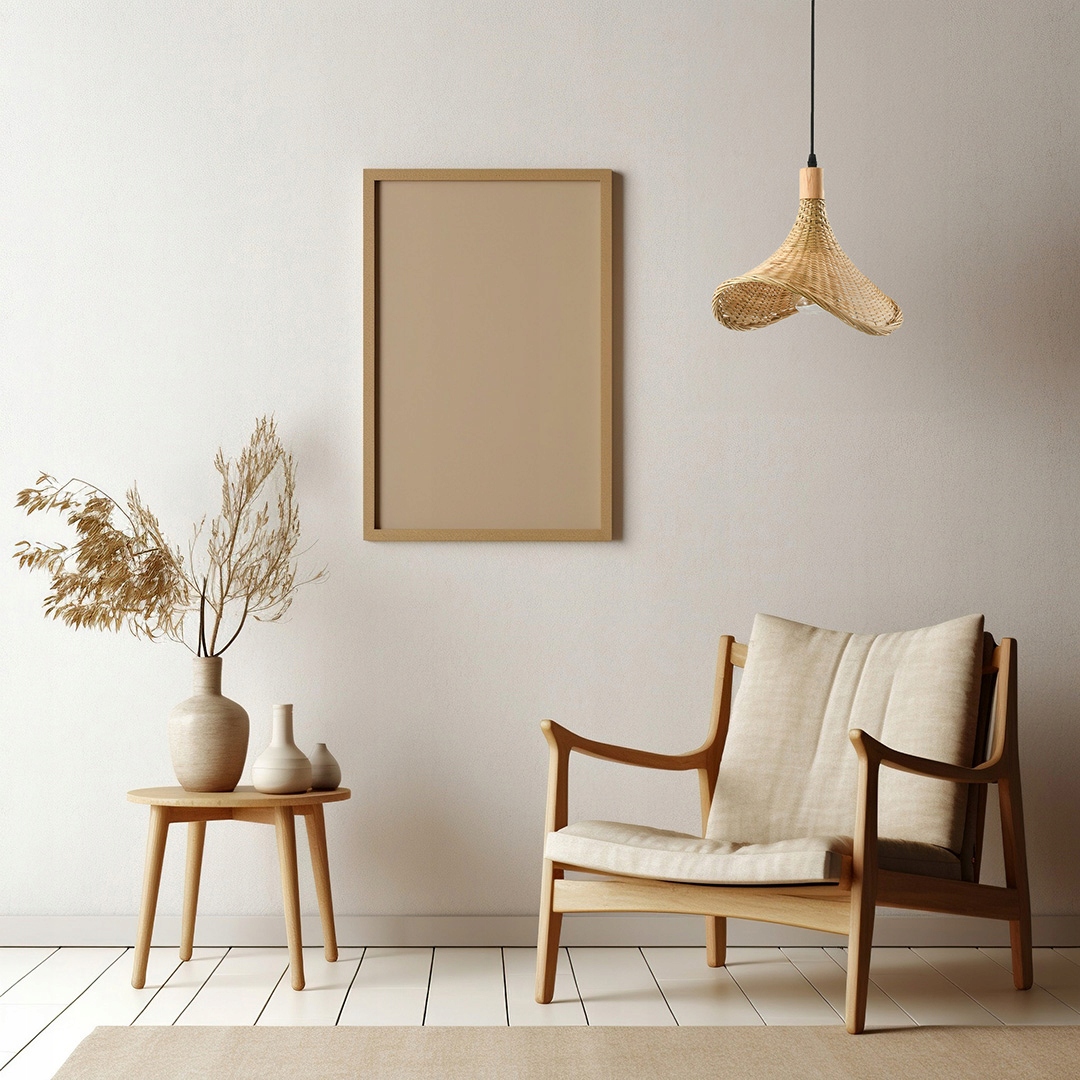 Geflochtene Boho-Lampe für die Inneneinrichtung