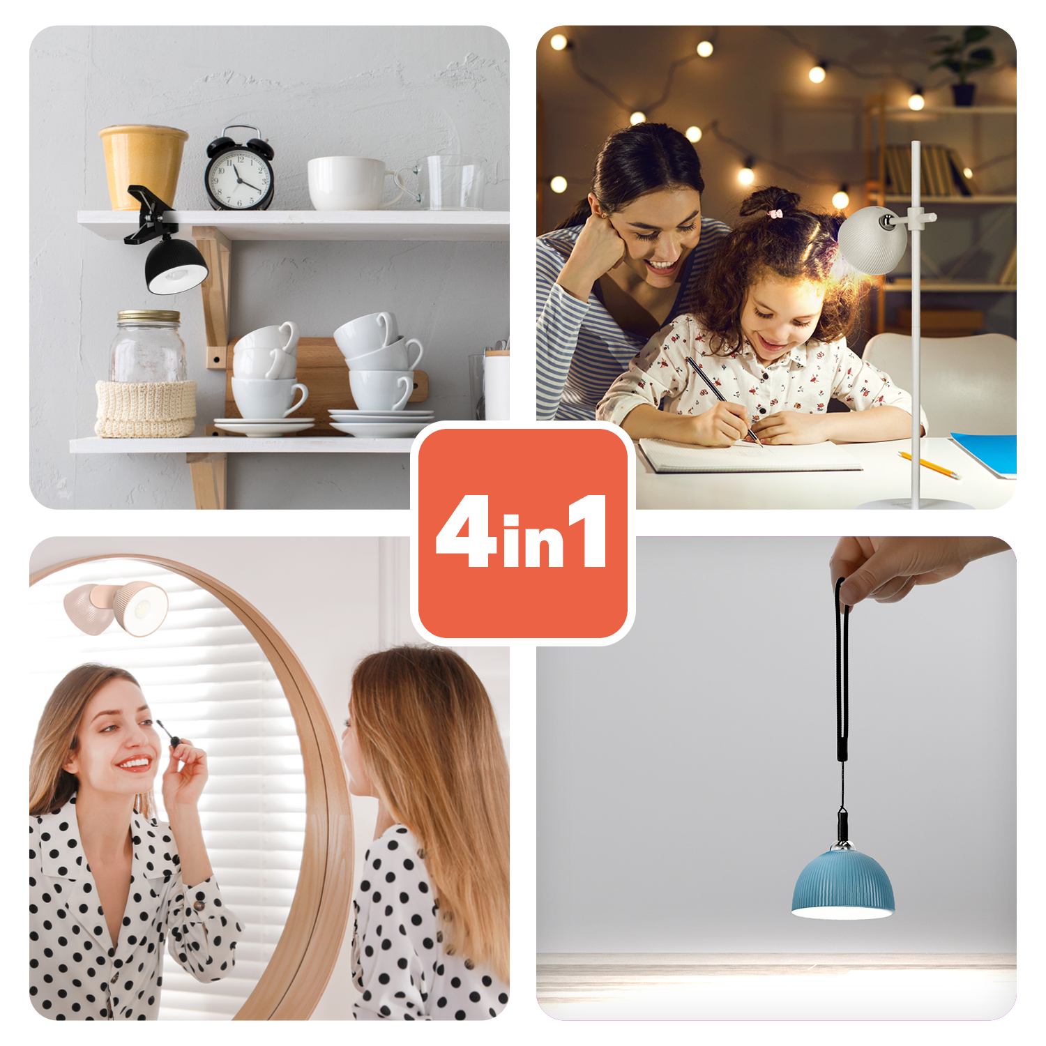Lampada Orbi con clip