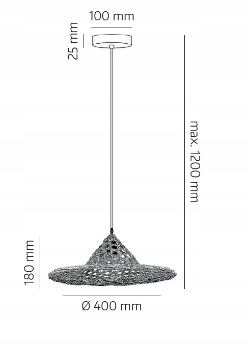 Detail einer Boho-Lampe aus Bambus