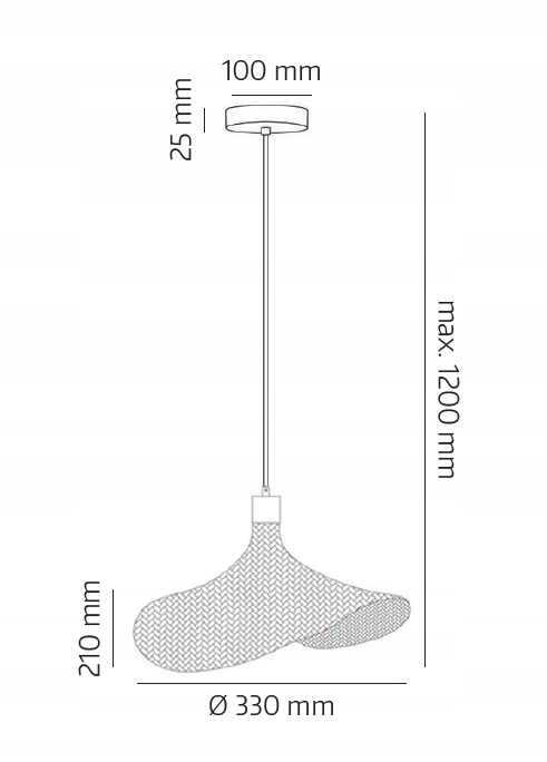 Detail eines Boho-Lampenschirms aus Bambus
