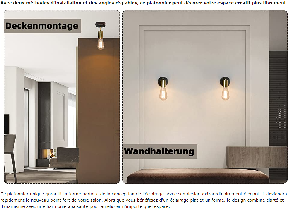Plafonnier ZMH 1 ampoule