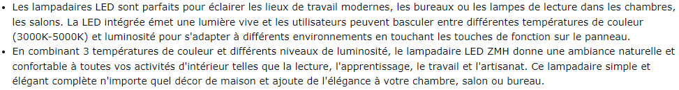 Lampadaire ZMH