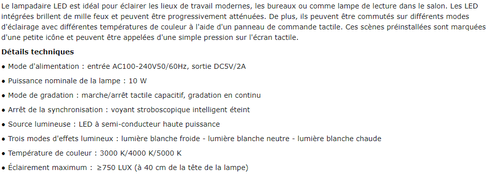 Lampadaire ZMH