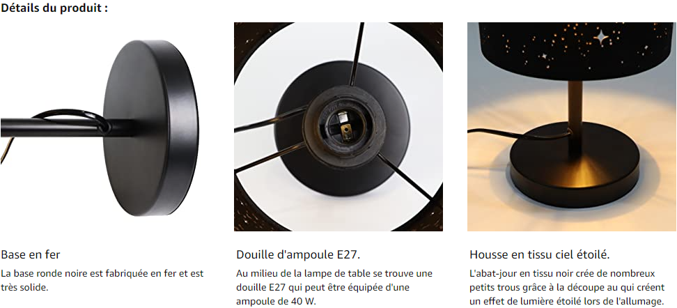 Lampe de table ZMH