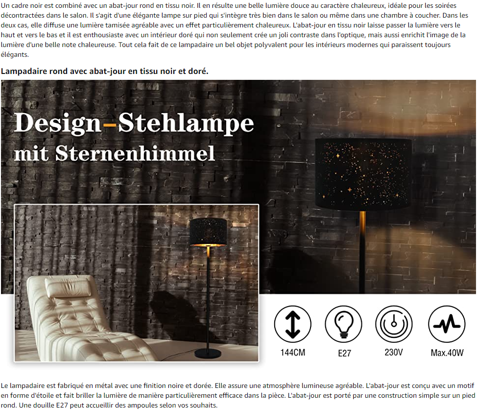 Lampadaire ZMH