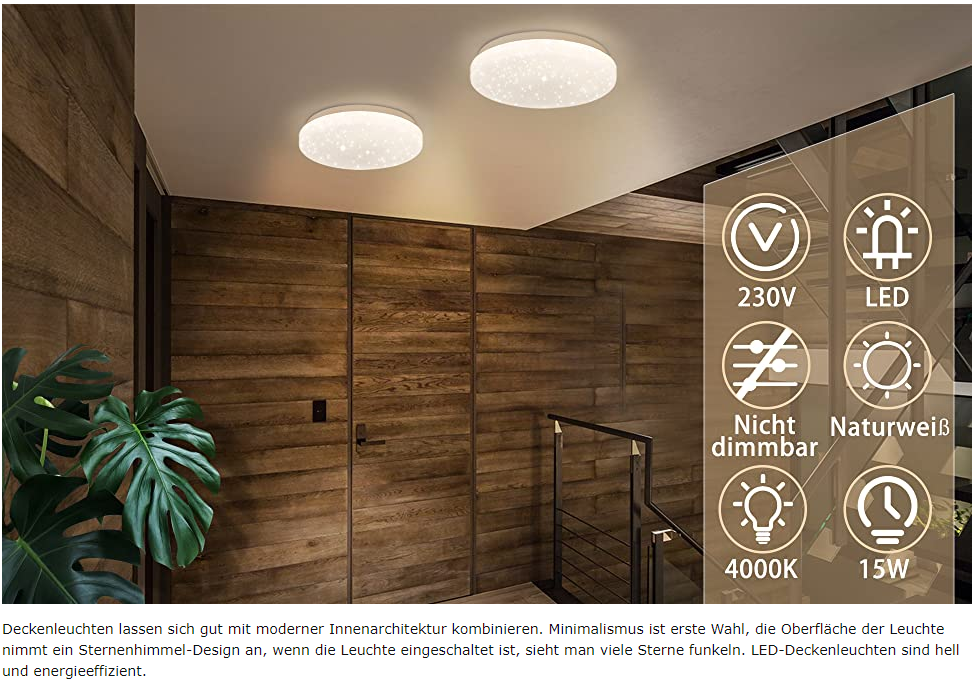 Plafonnier LED ZMH