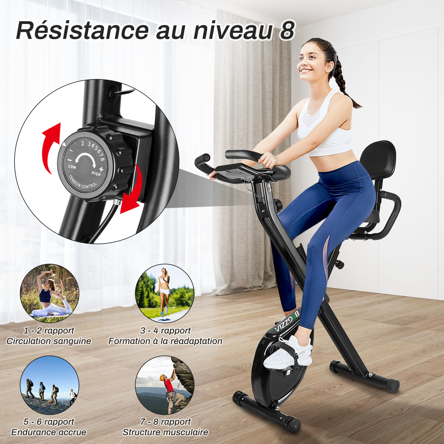 Bicicletta Sportiva Pieghevole - Livello Di Resistenza Regolabile - Bicicletta Sportiva Indoor Home Bike Palestra Allenamento Aerobico Nero -Armonia Casa AAHKMJXYDAFdJAOAIMEbOAchKbWM8PW1iN0IfIS oeELzbJJvFS bTzNG lWt5C6
