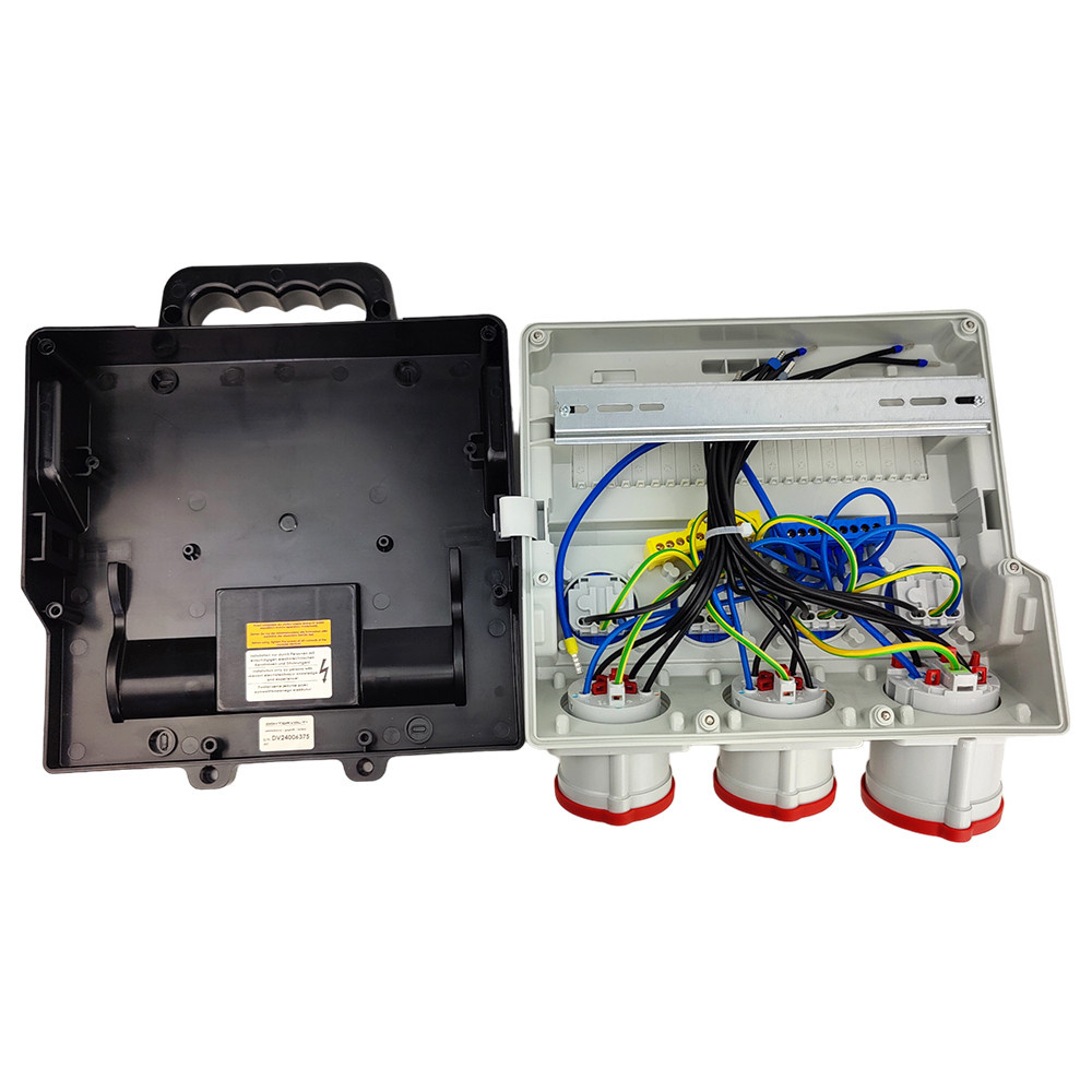 Cuadro de distribución de montaje en superficie de 12 módulos IP44 con tomas de corriente de 230 V - Doktorvolt