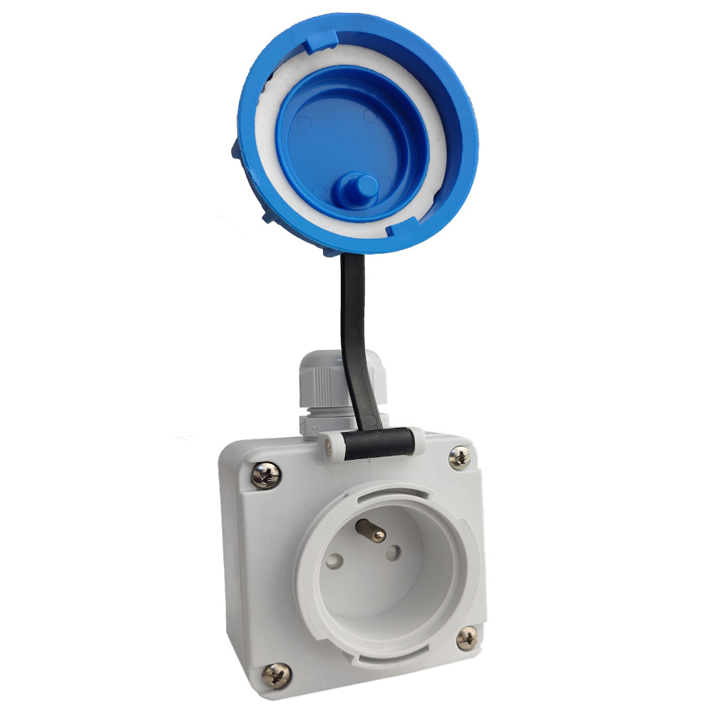 Presa industriale ermetica 16A 230V IP68