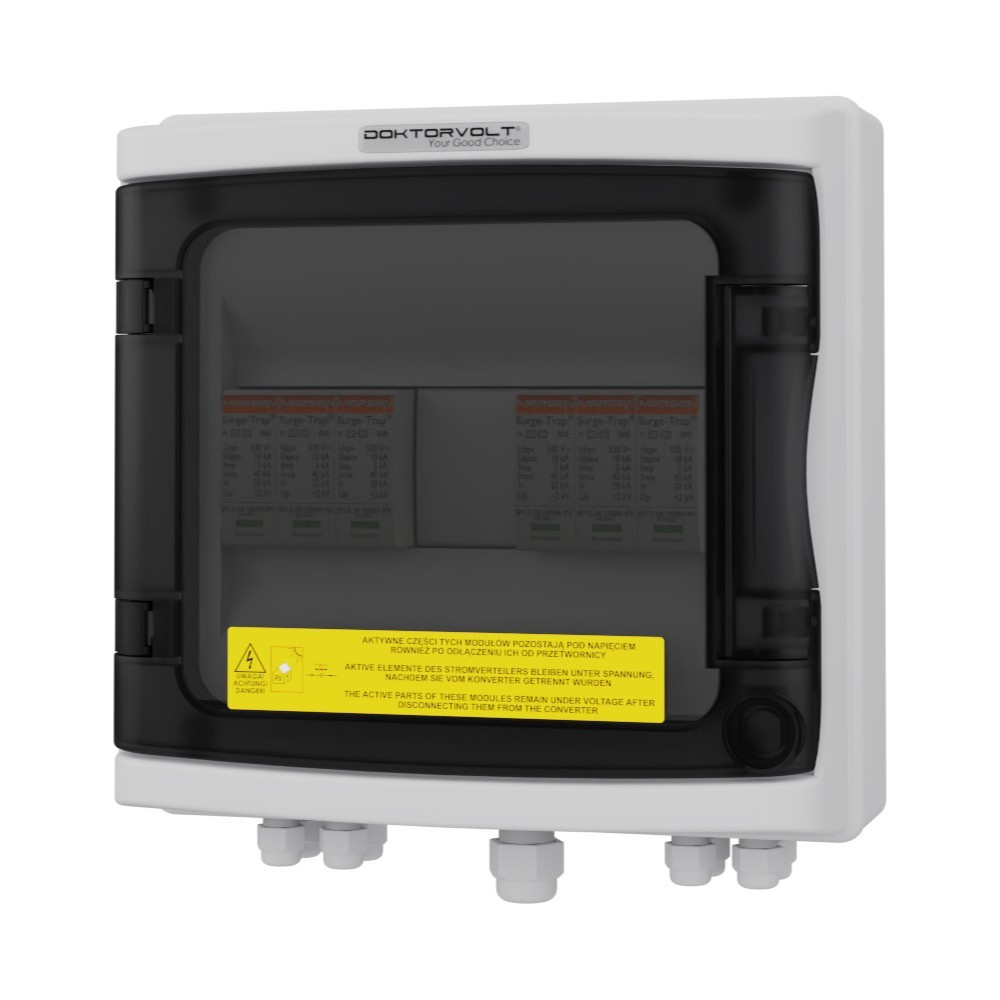Rozdzielnica PV Fotowoltaiczna Solarna 2‑Stringowa DC 1000V T1 T2 PG Doktorvolt 4470