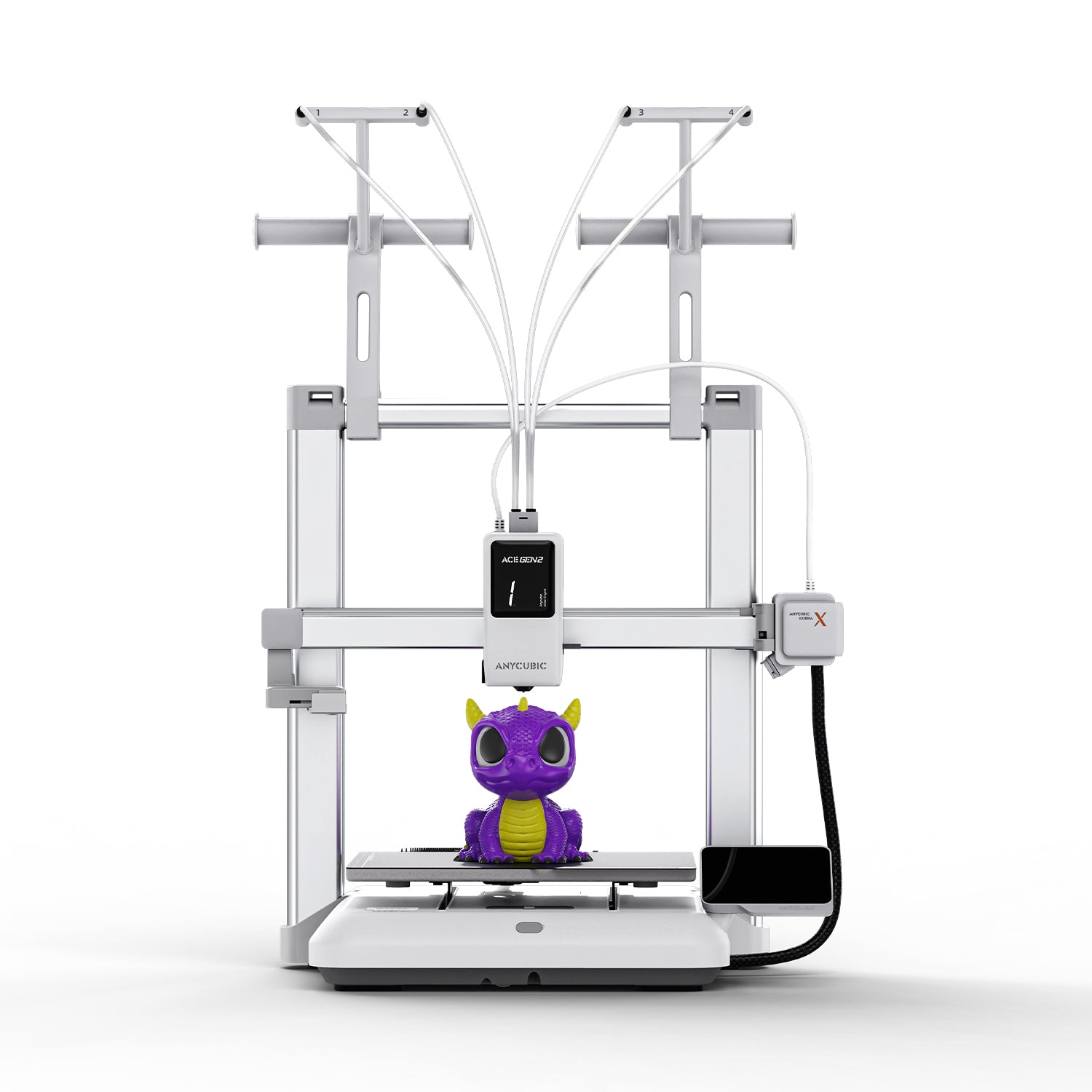 Anycubic Kobra X Stampante 3D FDM Multicolore 4 Colori Alta Velocità 600mm/s Volume 260x260x260mm