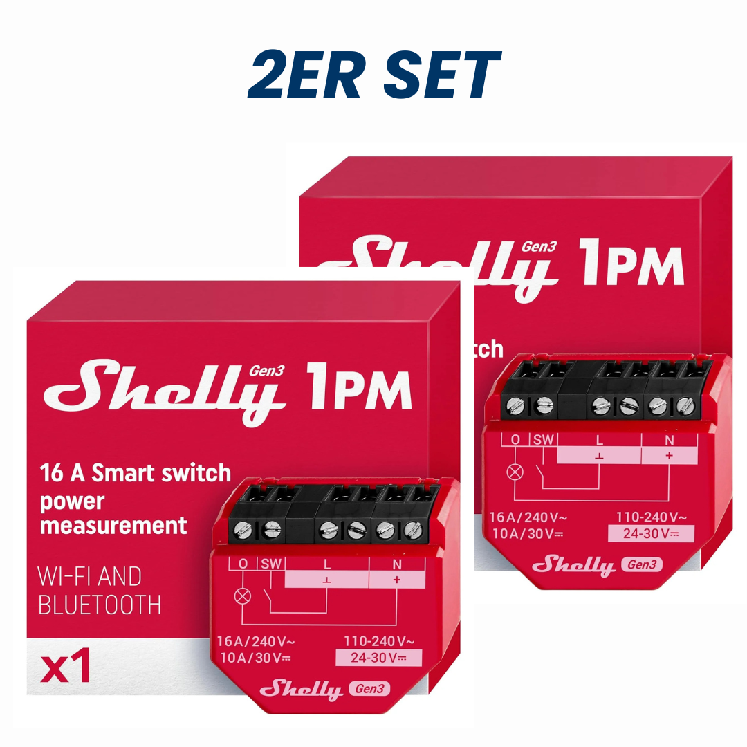 Shelly 1PM Gen3 Pack da 2 pezzi