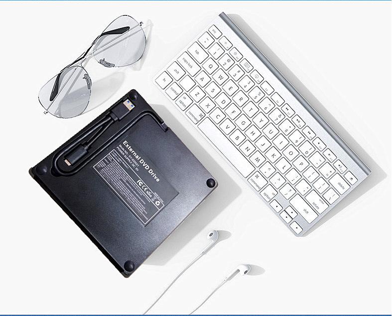 Unidad externa portátil DVD CD RW REPRODUCTOR 2 en 1 USB 3.0 y USB-C 3.1 para computadora portátil y de escritorio GRABADORA DE ALUMINIO - Foto No. 11