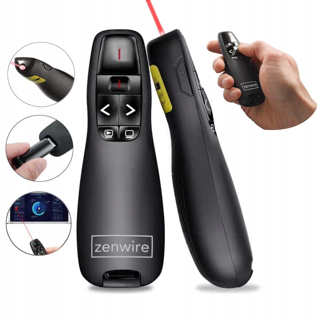 PUNTER LÁSER INALÁMBRICO CONTROL REMOTO PARA PRESENTACIONES USB LÁSER S15 - Foto n.° 1