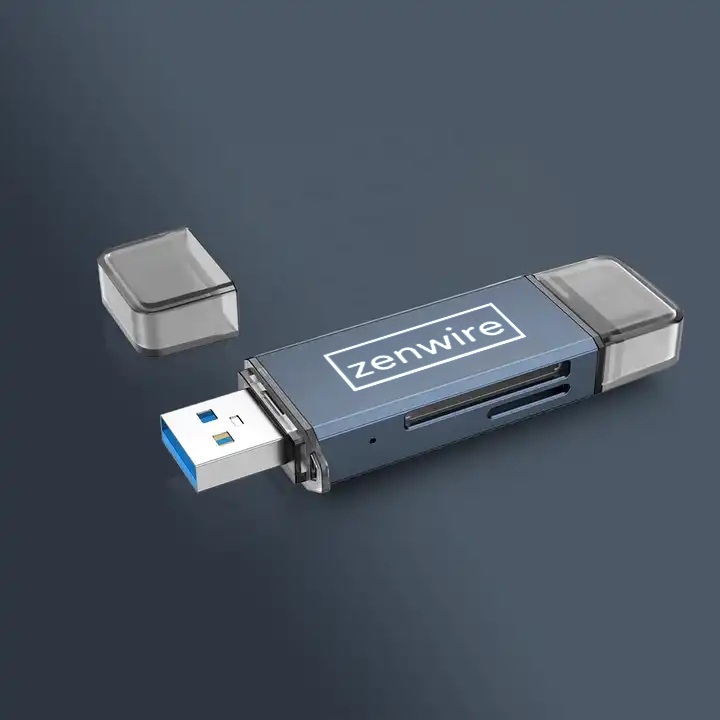 Lettore di schede di memoria SD USB 3.0 Adattatore USB-C 4 in 1 SD + MICRO SD TF 5 Gb/s fino a 2 TB - Foto n. 5