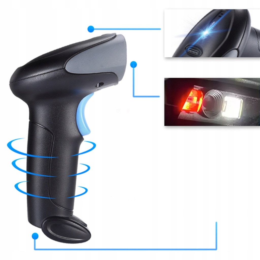Barcode Scanner Reader Desktop Laser EAN USB Wired 1D J13 - photo 8