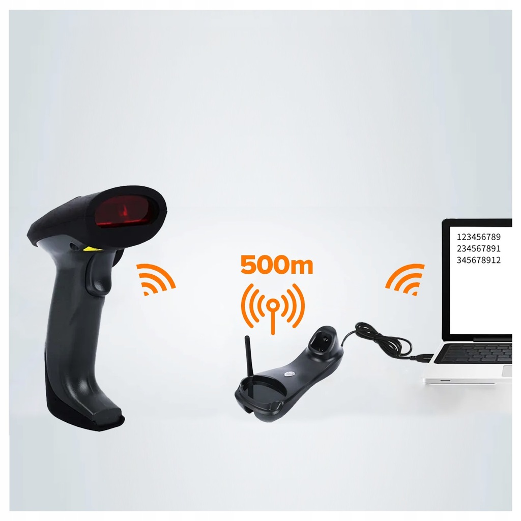 Lector de escáner de código de barras QR 1D 2D inalámbrico con estación de acoplamiento USB Zenwire W2503 - foto 7