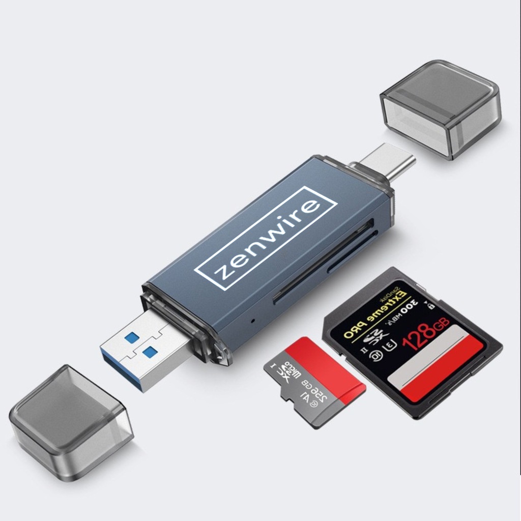 Lettore di schede di memoria SD Adattatore USB 3.0 USB-C 4-in-1 SD + MICRO SD TF 5 Gb/s fino a 2TB - Foto n. 7