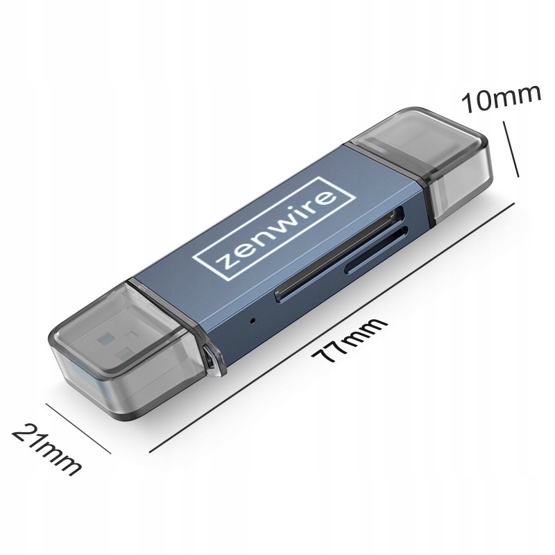 Lettore di schede di memoria SD USB 3.0 USB-C 4 in 1 SD + MICRO SD TF Adattatore 5 Gb/s fino a 2 TB - Foto n. 8