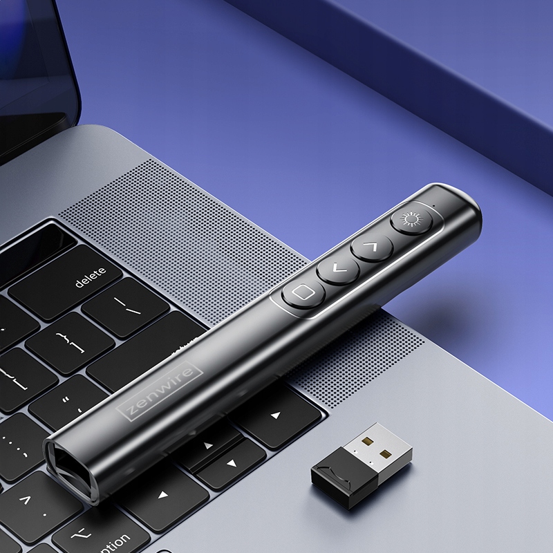 Control remoto para presentador con puntero láser USB inalámbrico Zenwire S9 - Foto 2