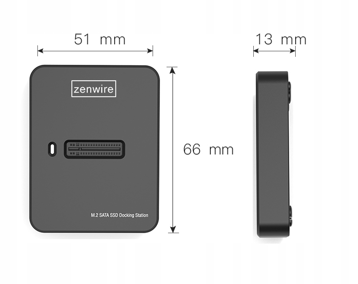 M2 NVMe PCIe/SATA NGFF SSD-Adapter, Laufwerksschacht, M.2 USB-C 10 GB/s Gehäuse, Zenwire - Foto Nr. 9