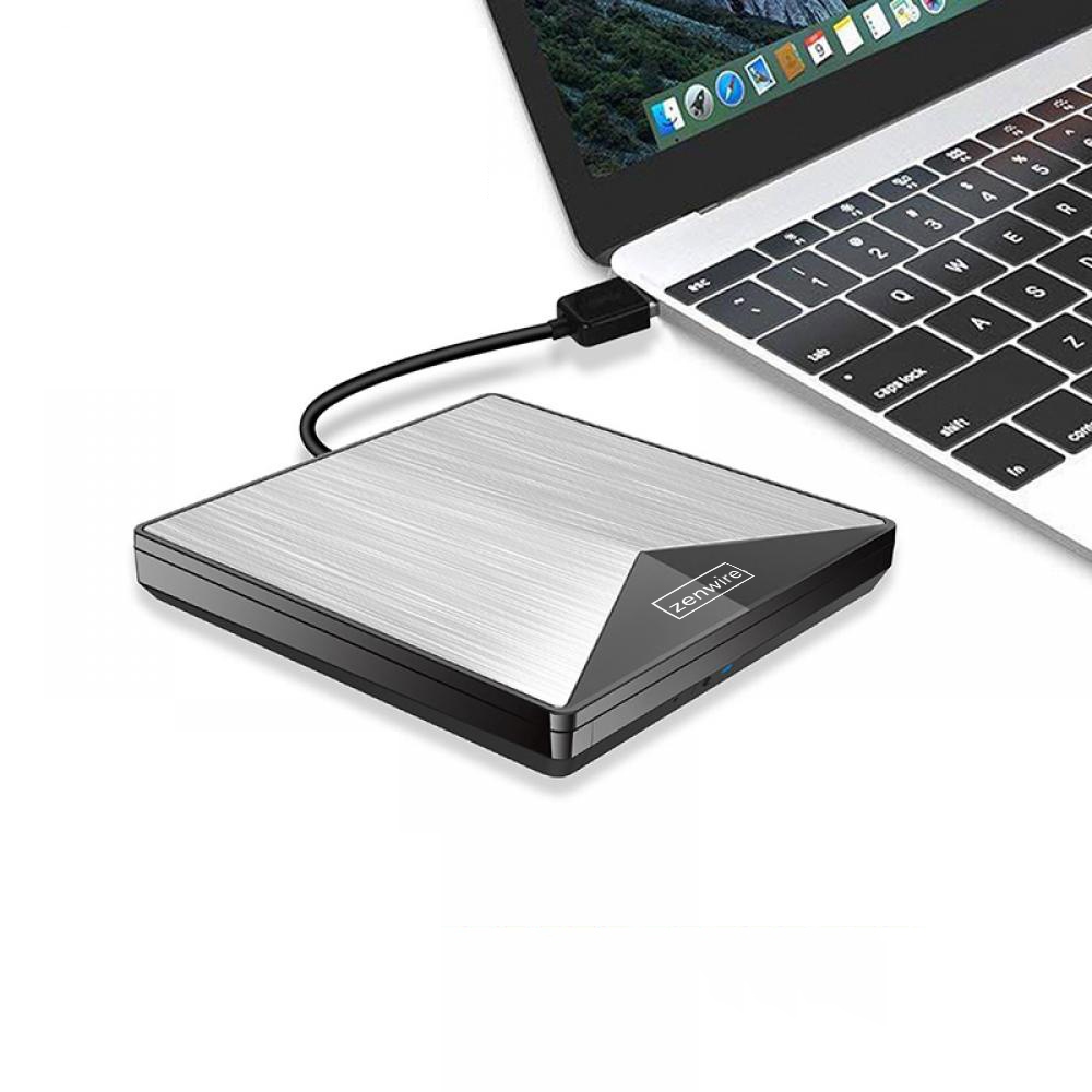 Unidad externa portátil DVD CD RW REPRODUCTOR 2 en 1 USB 3.0 y USB-C 3.1 para portátil y ordenador GRABADORA DE ALUMINIO - Foto n.º 10