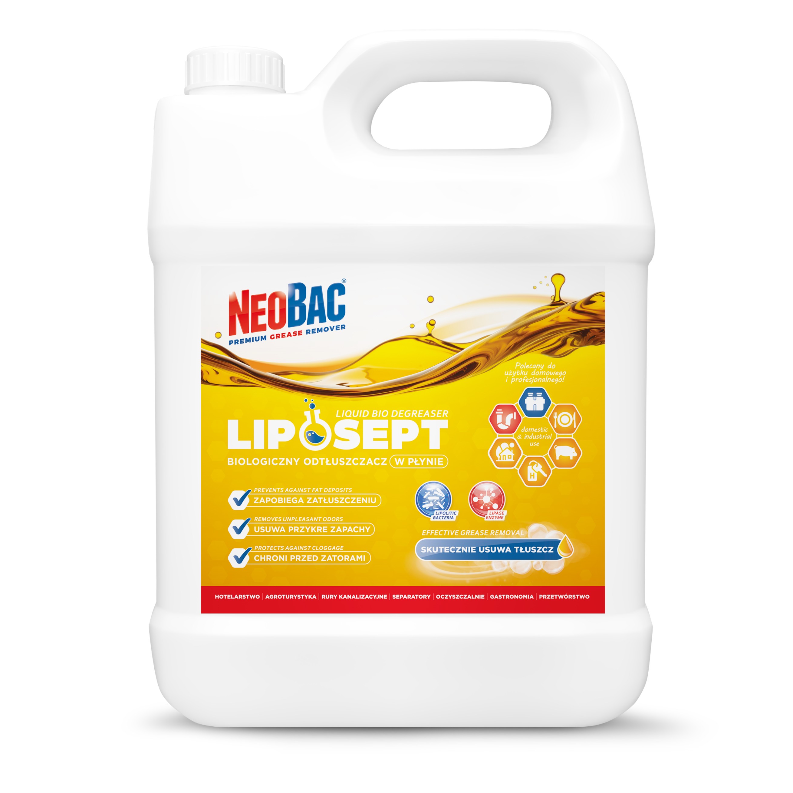 Desengrasado de plantas de tratamiento de aguas residuales y fosas sépticas - NeoBac LIPOSEPT