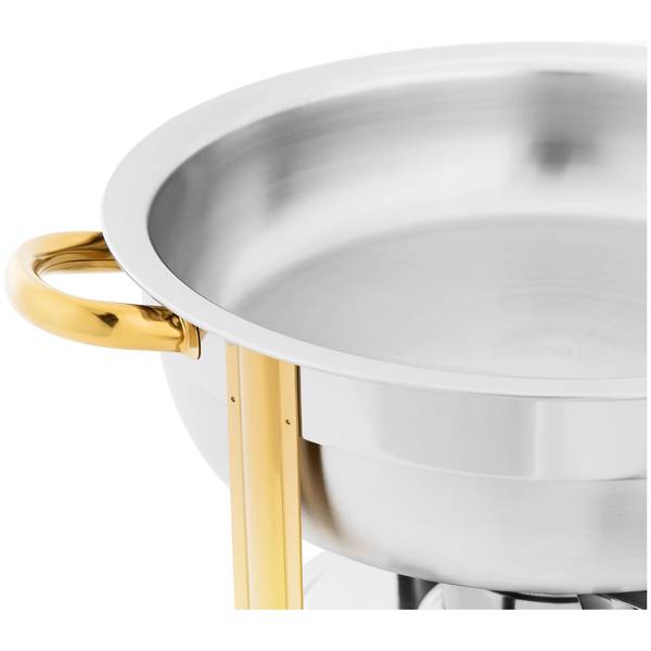 VEVOR Set Di Scaldavivande 2 Pezzi In Acciaio Inox Per Servizio Buffet Catering Ristorazione Coperchio In Vetro Capienza Max 35 L Set Di Vassoio Di Riscaldamento Scaldavivande Rotonda Per Buffet 70217733 - 3