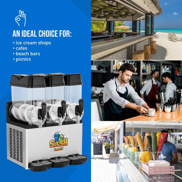 Hopeyhfm 3in1 Eismaschine - Frozen Yogurt & Slush Maker Mit 1000ml Behälter