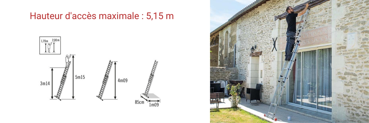Echelle Hailo ProfiStep Duo 2 plans 2x9 échelons