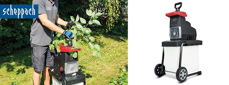 Broyeur de végétaux Scheppach GS60 silencieux 2800W 230V diamètre max 45mm