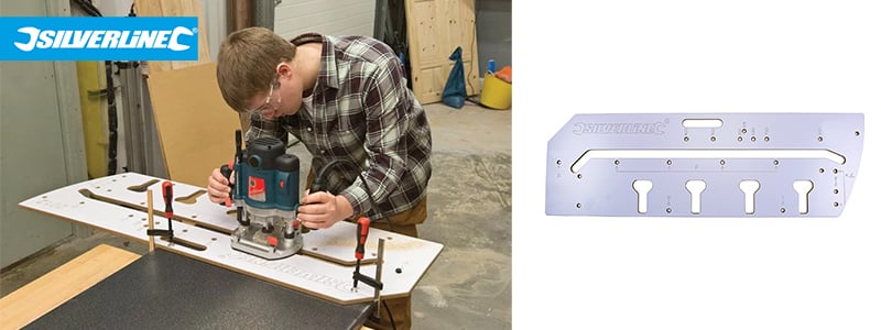 Gabarit de profilage 633488 pour plans de travail de 900mm à la défonceuse SILVERLINE