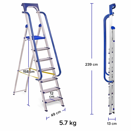 Dimensions de l'escabeau