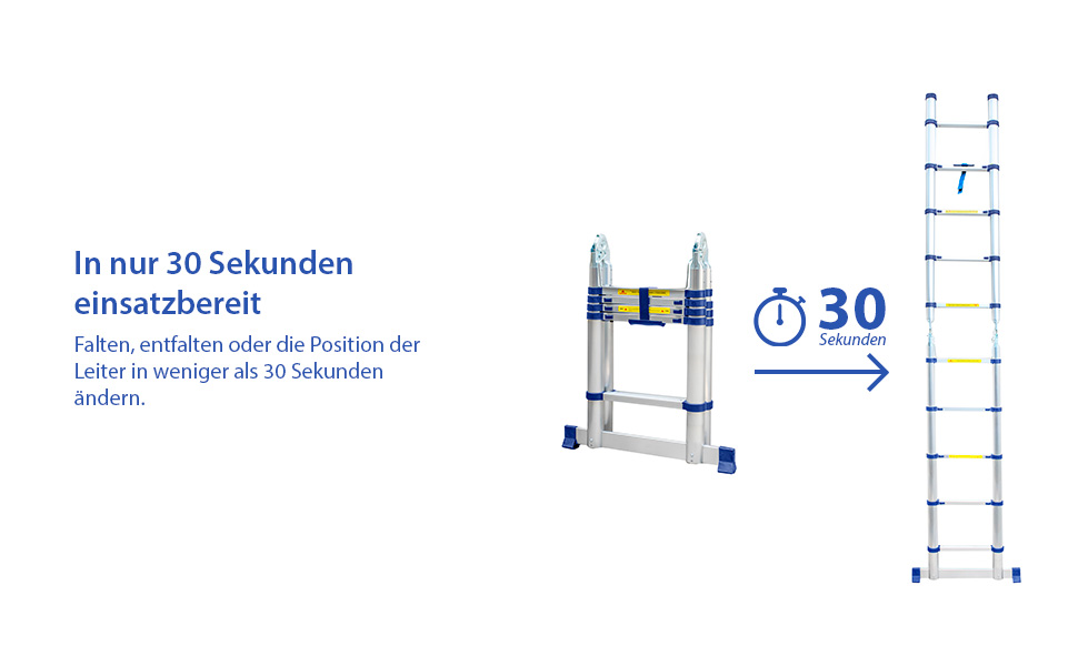 Teleskopische Aluminiumleiter