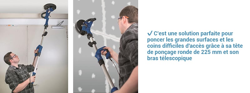 Ponceuse pour plâtre rotative Scheppach DS920 225mm 230V 50Hz 710W + Accessoires