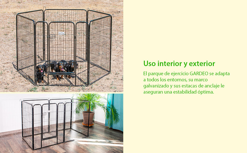 Parque para perros, cachorros y conejos GARDEO