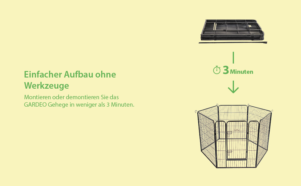 Hunde-, Welpen- und Kaninchengehege GARDEO