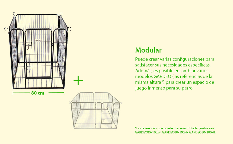 Parque para perros, cachorros y conejos GARDEO