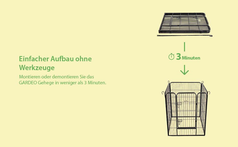 Hunde-, Welpen- und Kaninchengehege GARDEO