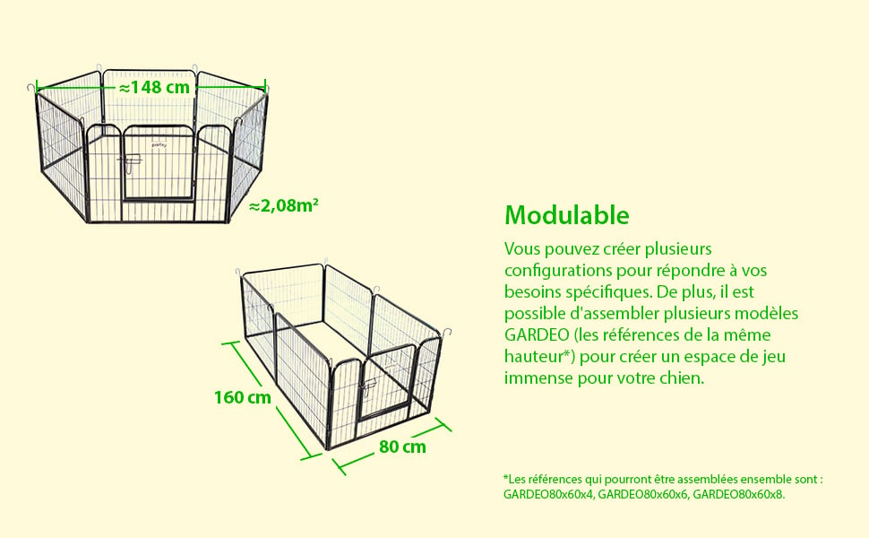 Parc Enclos pour chien chiot et lapin modulable