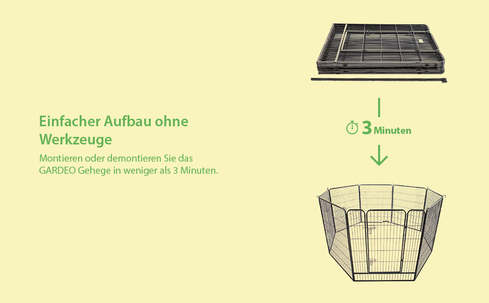 Hunde-, Welpen- und Kaninchengehege GARDEO