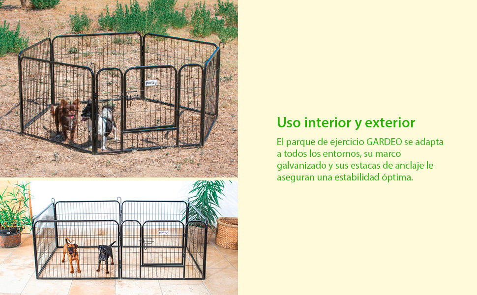 Parque para perros, cachorros y conejos GARDEO