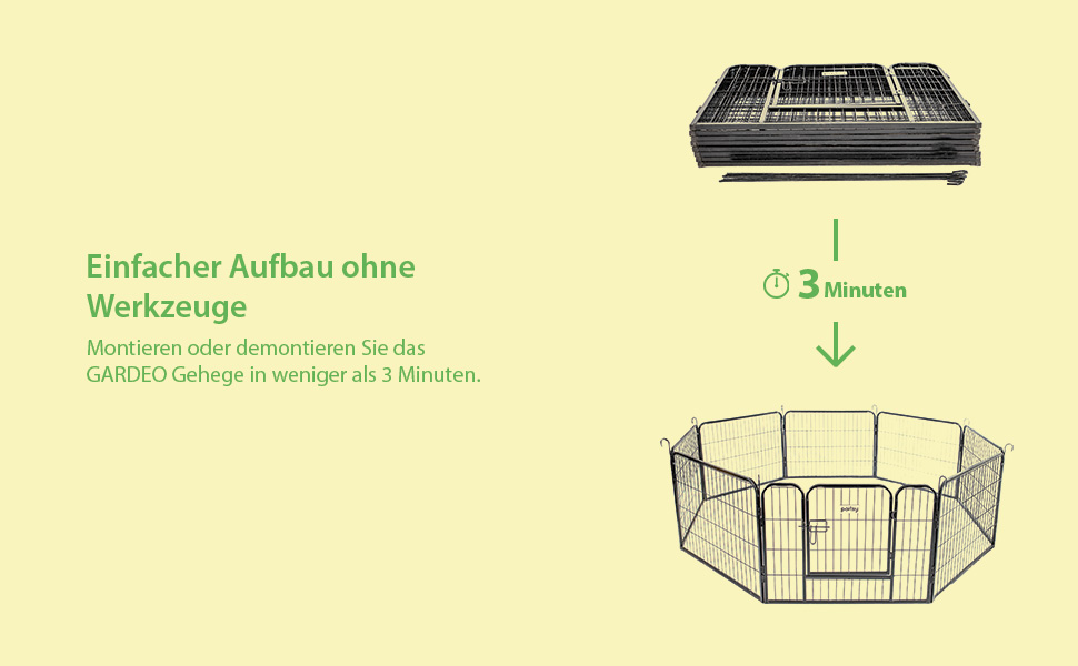 Hunde-, Welpen- und Kaninchengehege GARDEO