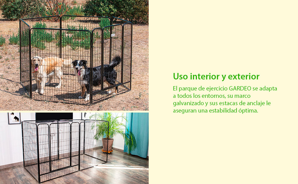 Parque para perros, cachorros y conejos GARDEO