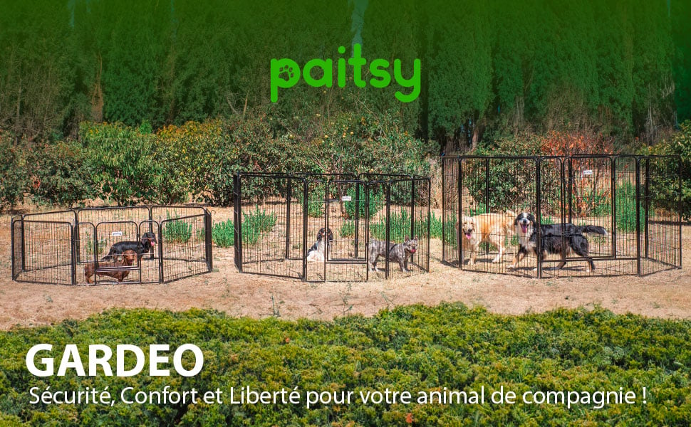 QJM Parc pour Chien- Enclos Chien,Parc pour Enclos Lapin Interieur avec  Porte DIY Réglable, pour Extérieur Chaton Hamster Cobayes : :  Animalerie