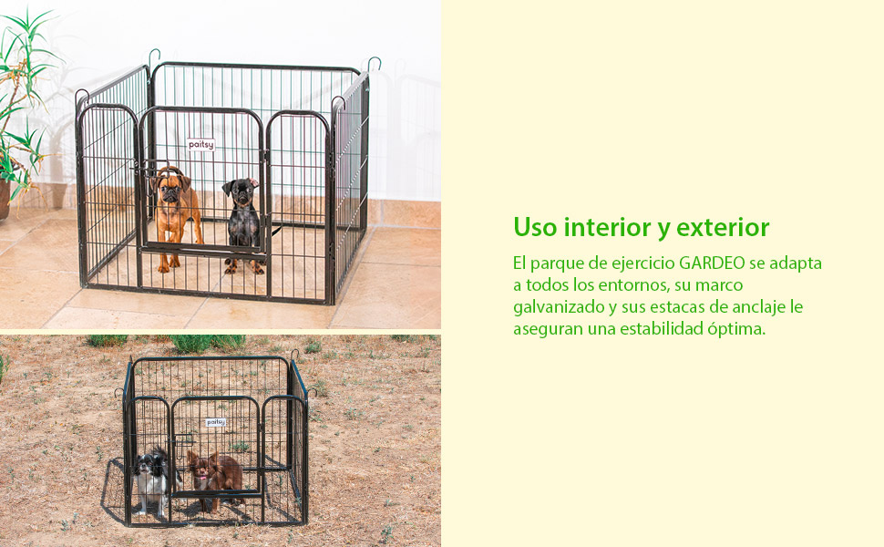 Parque para perros, cachorros y conejos GARDEO