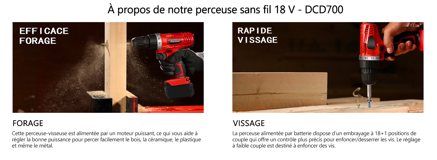 Perceuse Visseuse Sans Fil 18V Visseuse Sans Fil Avec 2 Batteries 18+1 Réglages De Couple Auto-serrant 10mm LED Pour Bricolage 2 Vitesses Idéal Pour Visser Et Percer -Makitch Magasin AAHKMJXYDAFdJAOAIMEbOAchMdOrCs7sLW fsuSwTI0qrkRC f96prvHwhb9X7zZQC ZE9E9bYsrQR3iT9P4b78