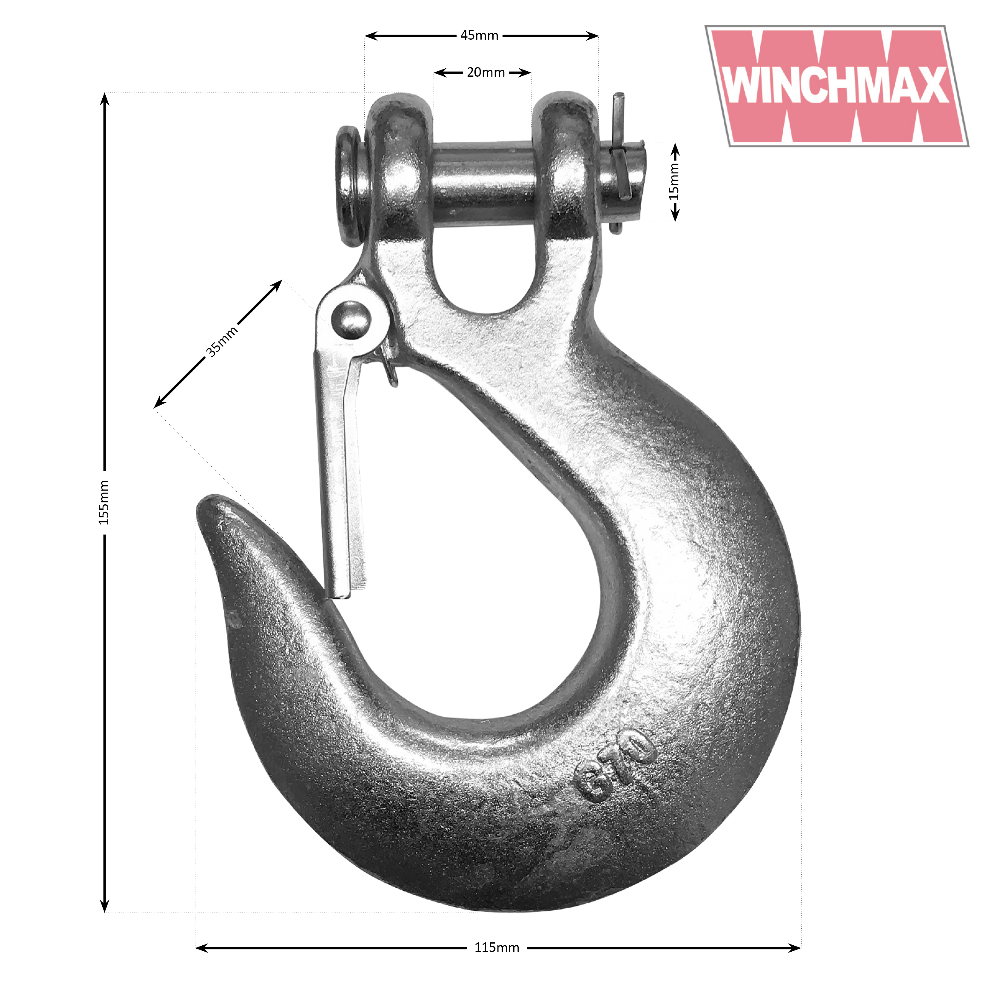 WINCHMAX 1/2 Clevis Hook